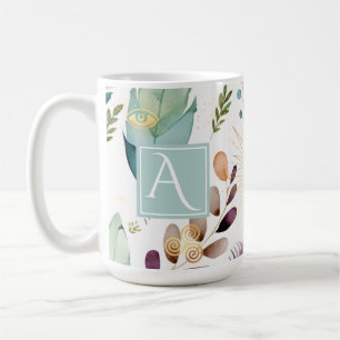 Motif floral plumes Mug personnalisé