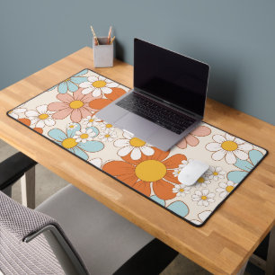 Motif floral rétro groovy sans couture de margueri