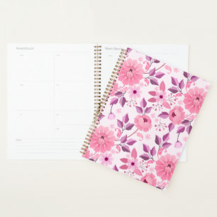Motif floral rose avec fleurs élégantes