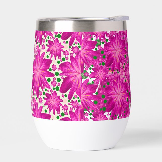 Motif floral rose chaud sans couture  (Gauche)