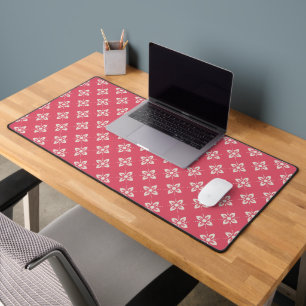 Motif floral rose vibrant avec fleurs géométriques