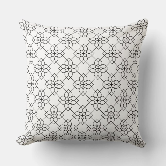 Motif floral sans couture sur coussin jeté (Recto)