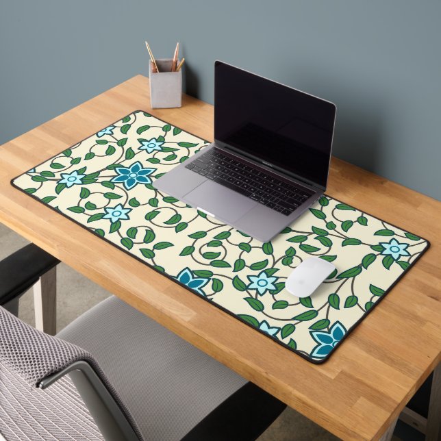 Motif floral sans couture sur fond beige (Bureau 2)
