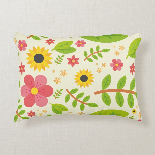 Motif floral soufflant de l'esprit Accent Coussin (Devant)