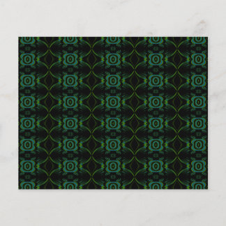 Motif floral vert et noir.