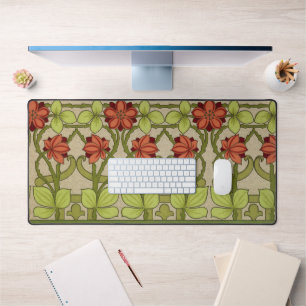 Motif floral vert sauge Art nouveau vintage