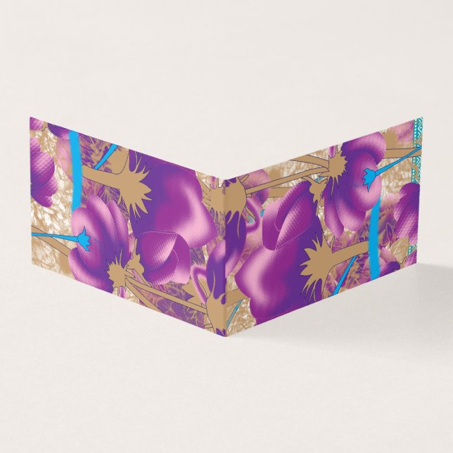Motif floral vif avec violet et bleu f (Outside)
