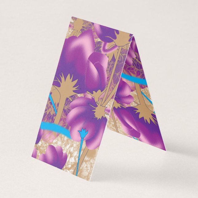 Motif floral vif avec violet et bleu f (Back)