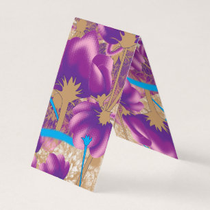Motif floral vif avec violet et bleu f