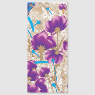 Motif floral vif avec violet et bleu f