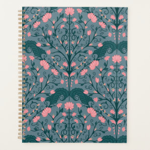 Motif Floral Vintage bleu