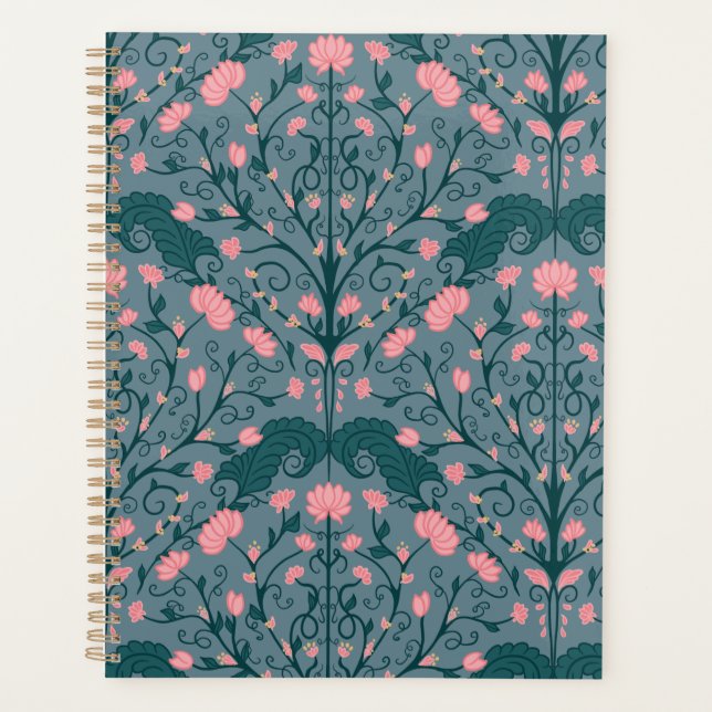 Motif Floral Vintage bleu (Devant)