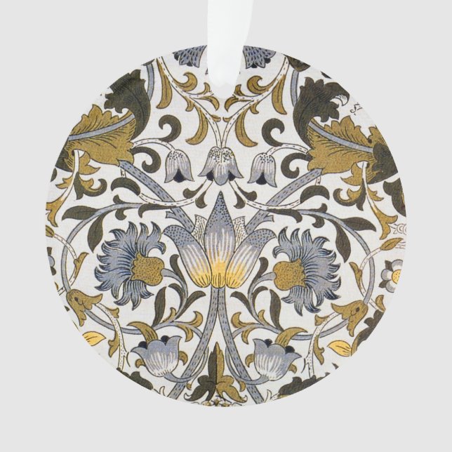 Motif floral William Morris Lodden : bleu or (devant)