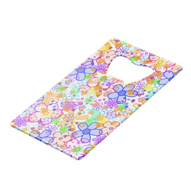 Motif Flower Power Blooms + votre arrière - plan (Dos Angle)