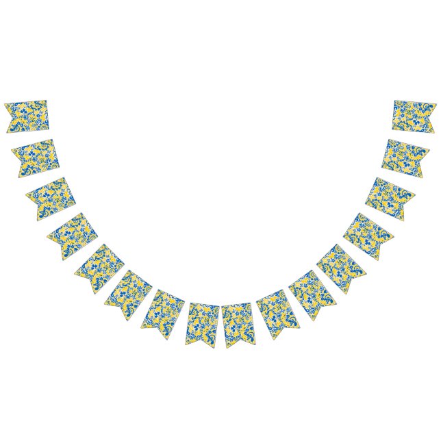 Motif folklorique aux couleurs du drapeau ukrainie (Tout)