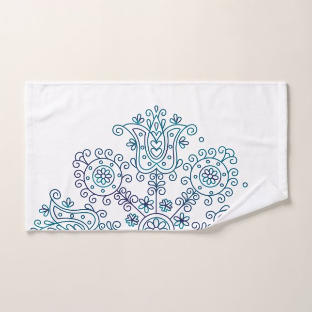 Motif folklorique bohème (Serviette à main)