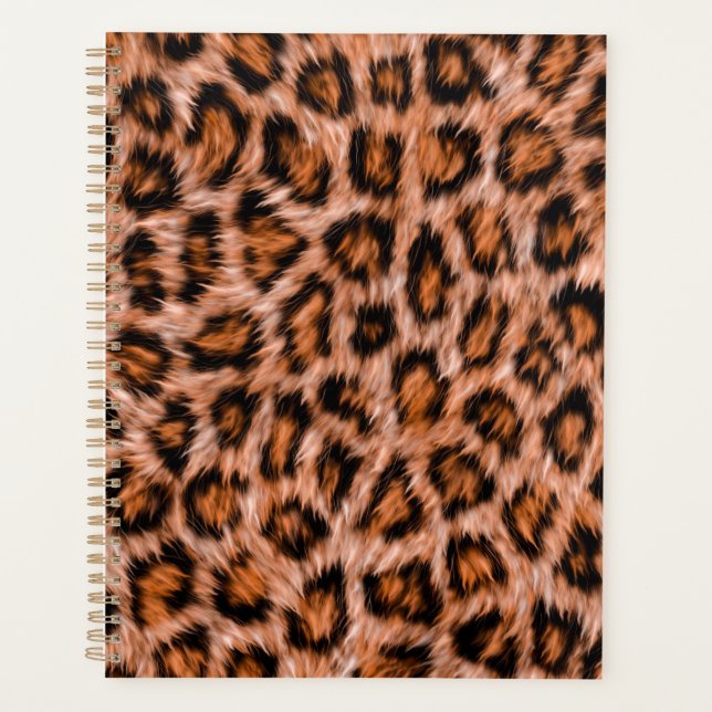 Motif Fourrure Marron Chat Léopard Jaguar (Devant)