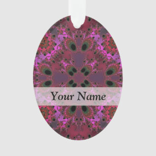 Motif fractal numérique magenta