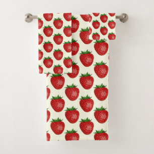 Motif fraises, fraises rouges, fruits, feuilles
