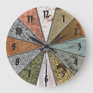 Motif funky Colorful Grunge Textures Horloge mural