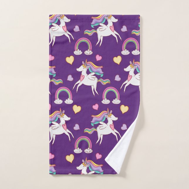 Motif Funny Unicorn Magique Cheval mignon (Serviette à main)