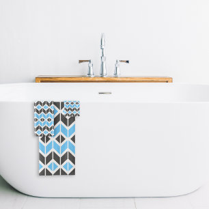 Motif géométrique à carreaux bleu gris moderne