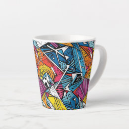 motif géométrique Abstrait 21 - Latte Mug