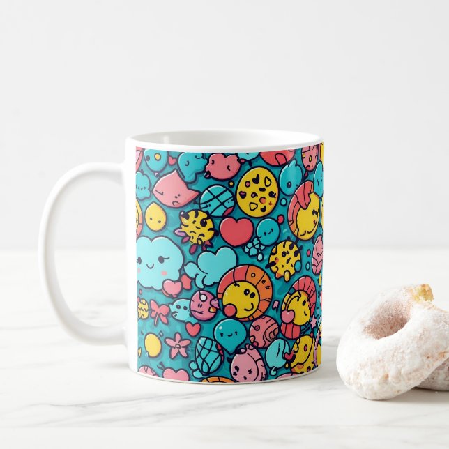 motif géométrique Abstrait 33 - Mug (Avec donut)
