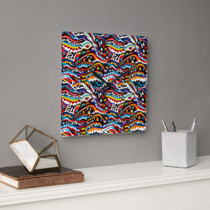 motif géométrique Abstrait 36 - Horloge murale