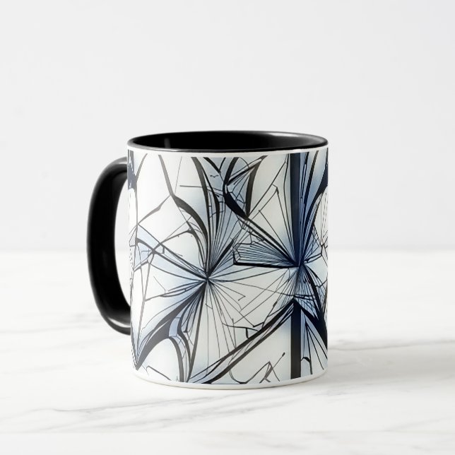motif géométrique Abstrait design 27- Café Mug (Devant gauche)