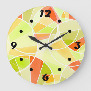 Motif géométrique Abstrait grande horloge