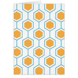 Motif géométrique abstrait hexagonal en bleu orang