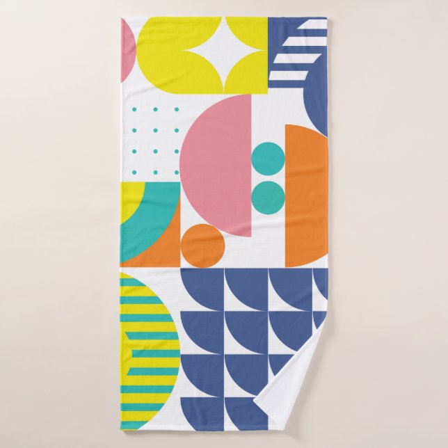 Motif géométrique Abstrait moderne ou patte Abstra (Serviette de bain)