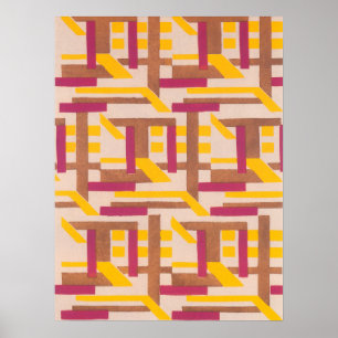 Motif géométrique Art Déco vintage Jazz Pochoir