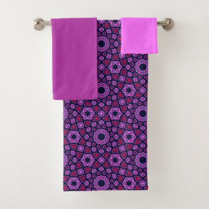 Motif géométrique avec Tri-Hexago tronqué violet