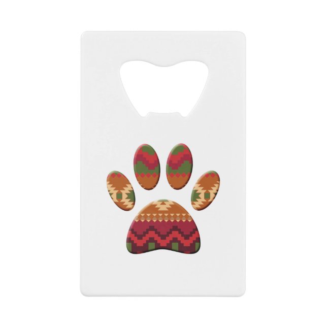 Motif géométrique Aztec Empreinte de patte Art Dog (Devant)