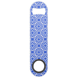 Motif géométrique bleu blanc sans couture