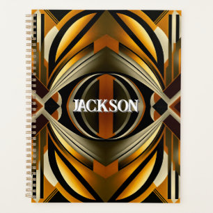 Motif géométrique Brown et Gold