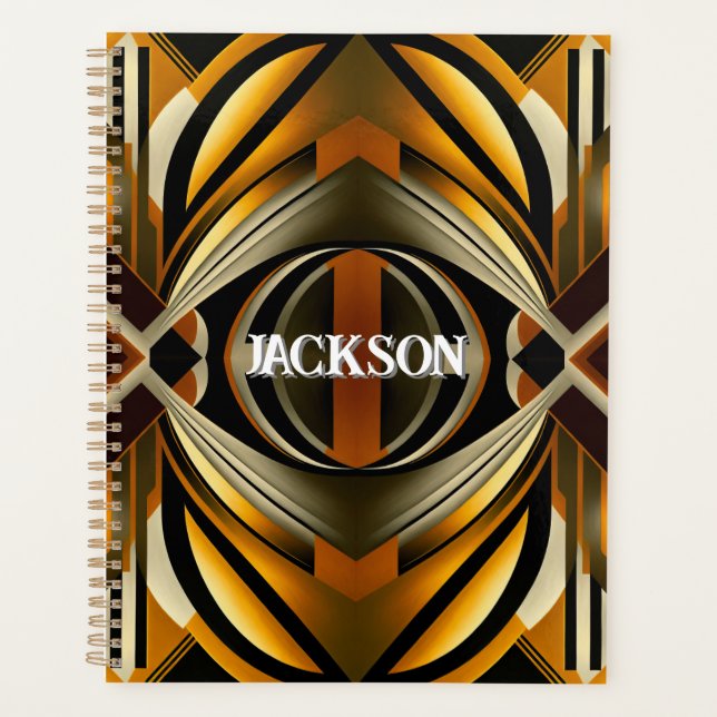 Motif géométrique Brown et Gold (Devant)