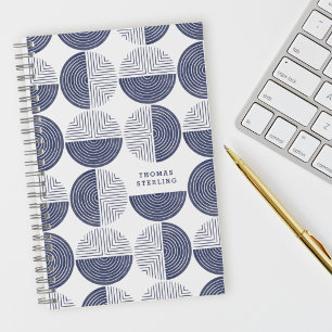Motif géométrique Cercle bleu Carnet spiral