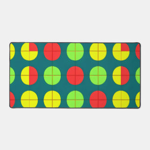 Motif géométrique coloré avec vert, rouge