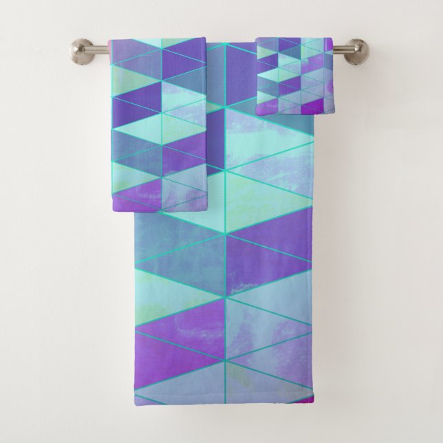 Motif géométrique Cubes en Triangles (En situation)