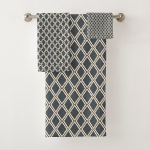 Motif géométrique de diamant blanc cassé
