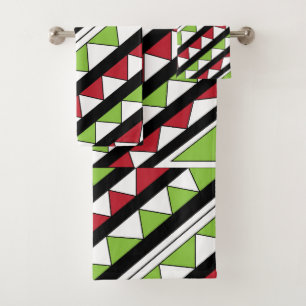 Motif géométrique de triangles à rayures diagonale
