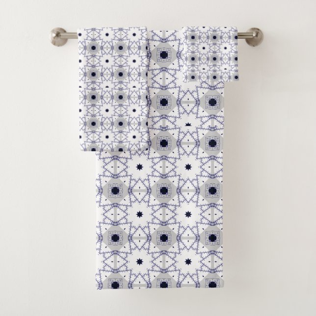 Motif géométrique décoratif sur fond blanc (En situation)
