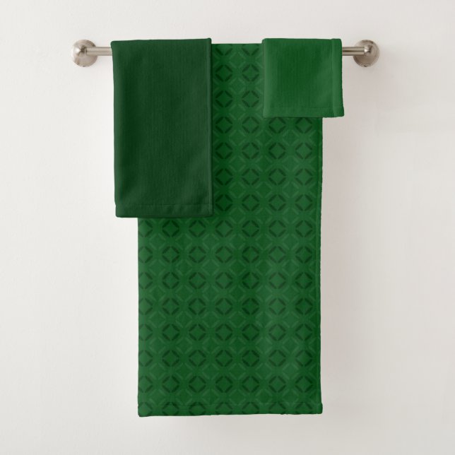 Motif géométrique élégant vert monochrome. (En situation)