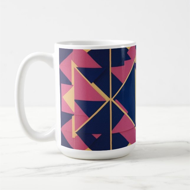 Motif géométrique en gras - Mug classique 15 oz (Gauche)