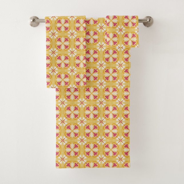 motif géométrique en jaune, rose et orange (Créateur téléchargé)