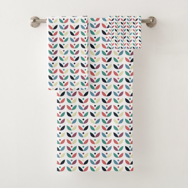 Motif géométrique floral d'art populaire (En situation)