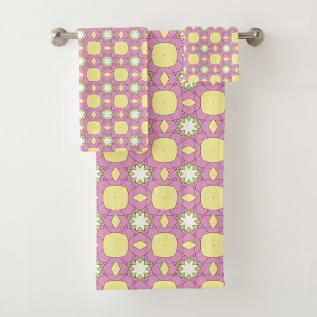 Motif géométrique floral rétro (En situation)